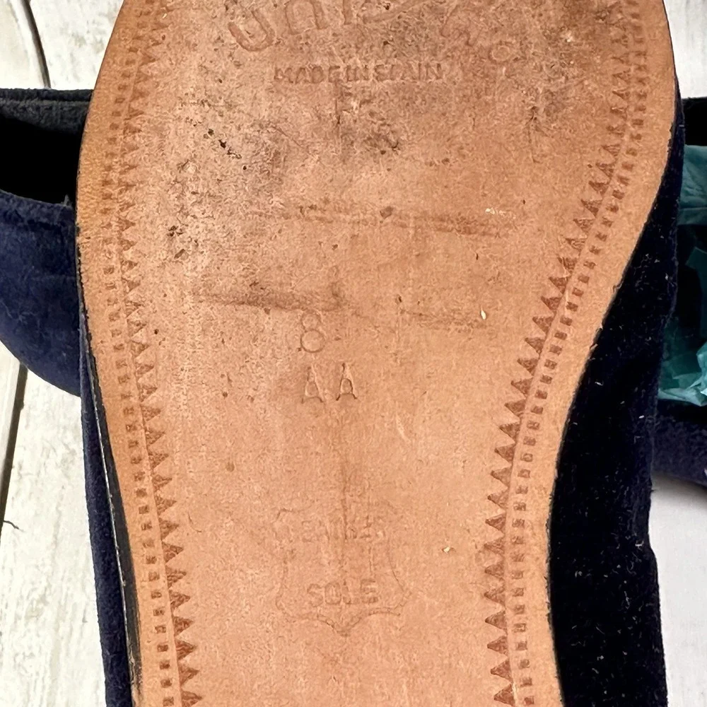 Talbots Womens Blue  Velvet Slip On‎ Smoking Flats Tassels Loafers Shoes sz 8AA